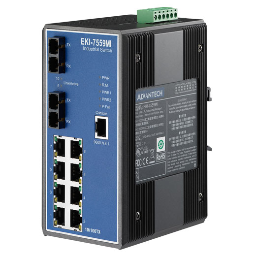 EKI-7559MI Managed Fiber Optic Ethernet Switch