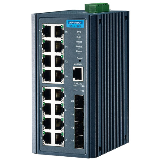 EKI-7720G-4FI Managed Fiber Optic Gigabit Switch