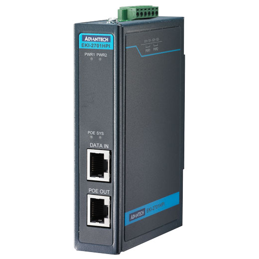 EKI-2701HPI Power over Ethernet (PoE) Injector