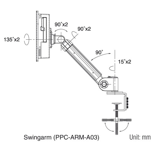 Schwingarm für PPC-Serie