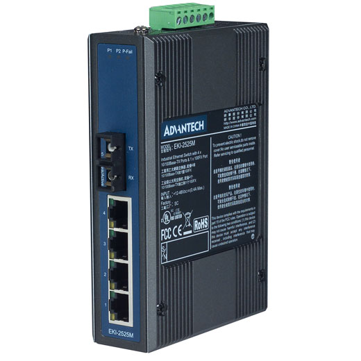 EKI-2525M Unmanaged Fiber Optic Ethernet Switch